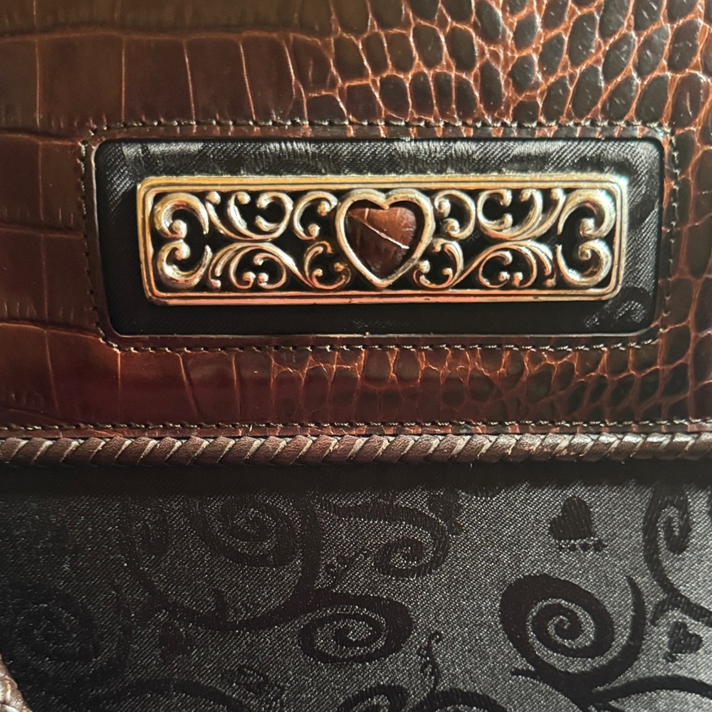 Brighton Croc-Embossed Leather Bag 18inches by 12. - Picture 2 of 16